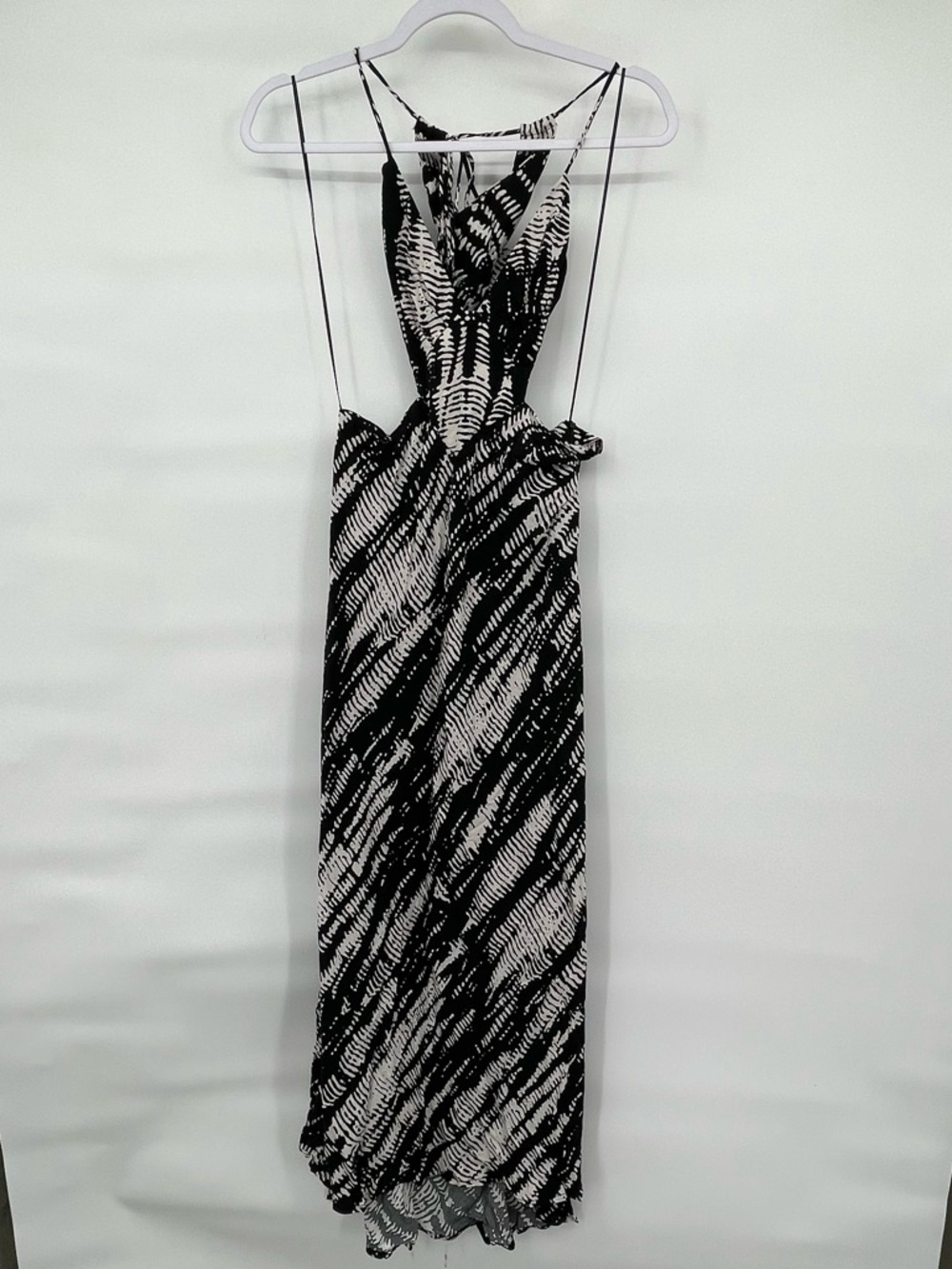 GOA NWT blue white cut out strappy maxi dress
